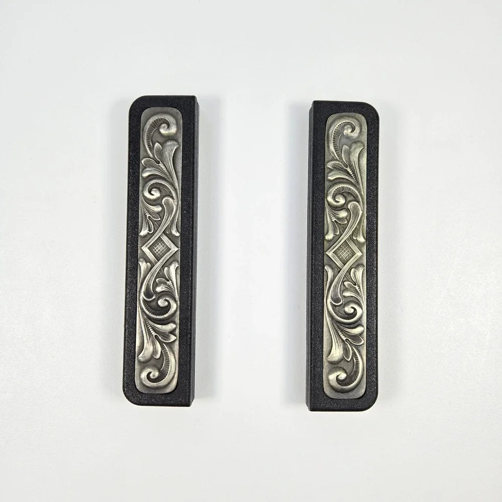 Vintage Selandia Denmark Removable Handles‎ Stainless Steal Pan MCM Rosemaling